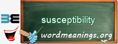 WordMeaning blackboard for susceptibility